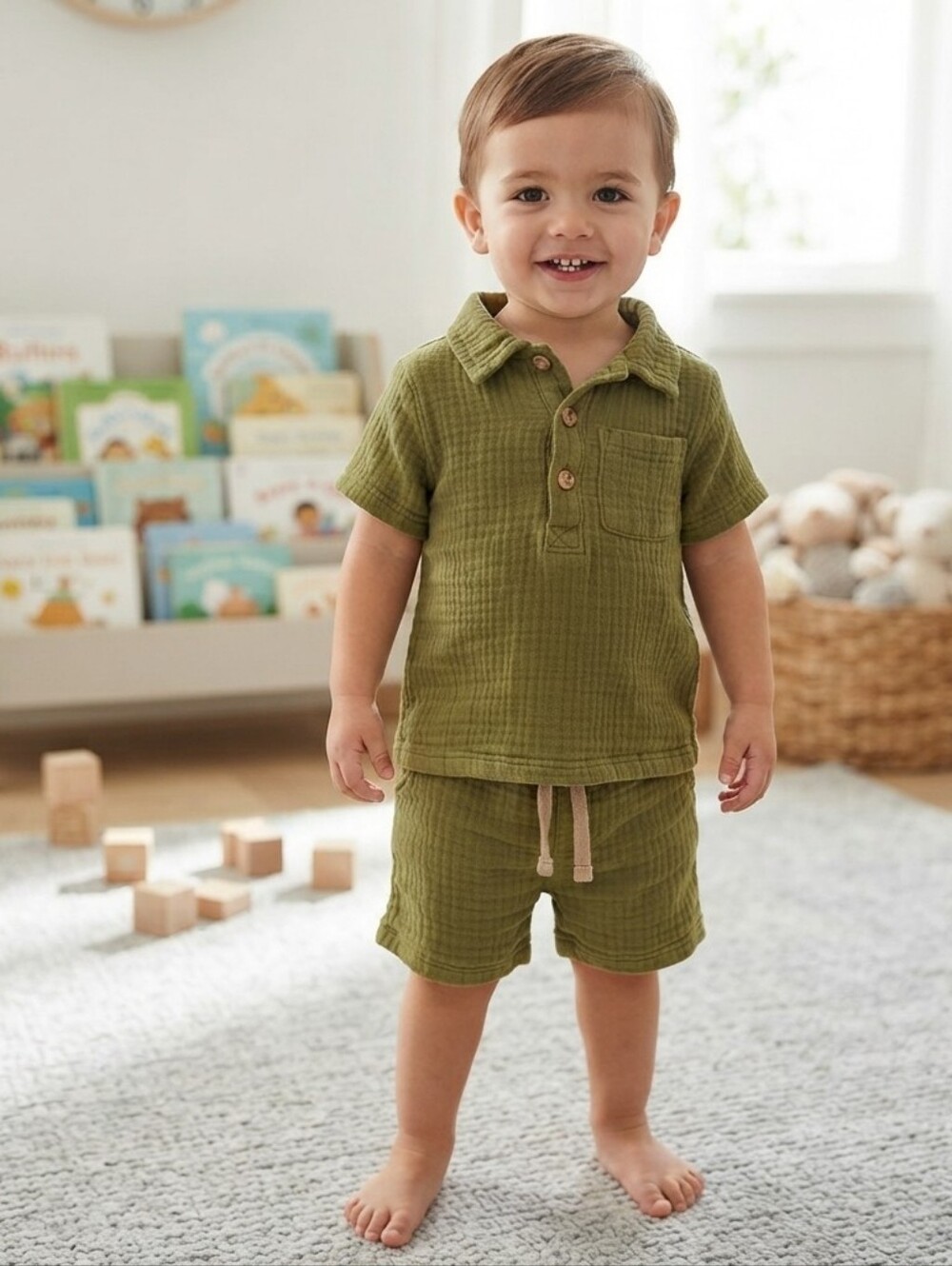 Old Navy 18-24M Kids Matching Set in Olive Green